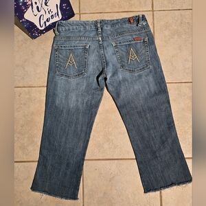 Seven7 for All Mankind A pocket Jeans Straightleg Capri cutoff denim size 26